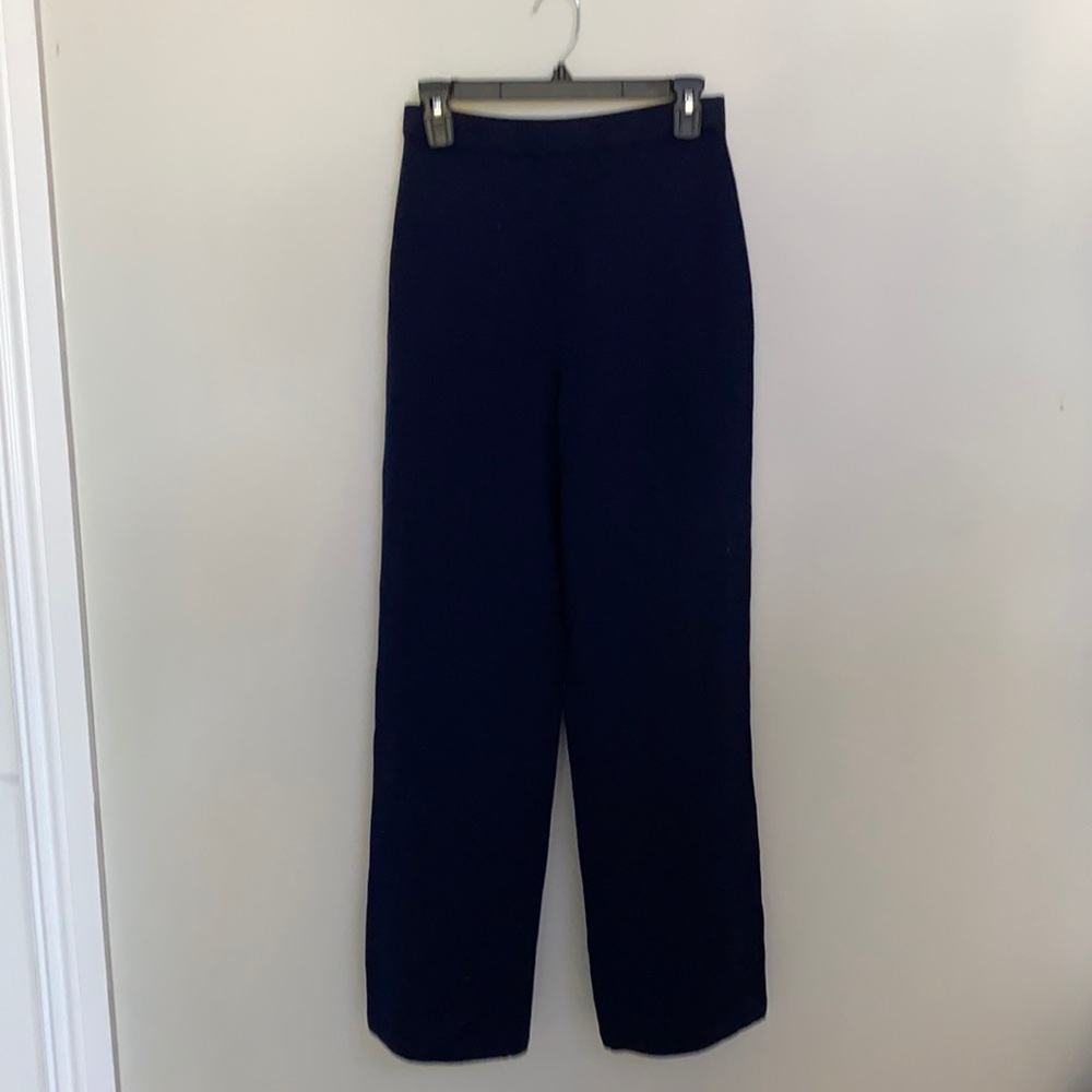 St John collection Santana knit navy blue pants